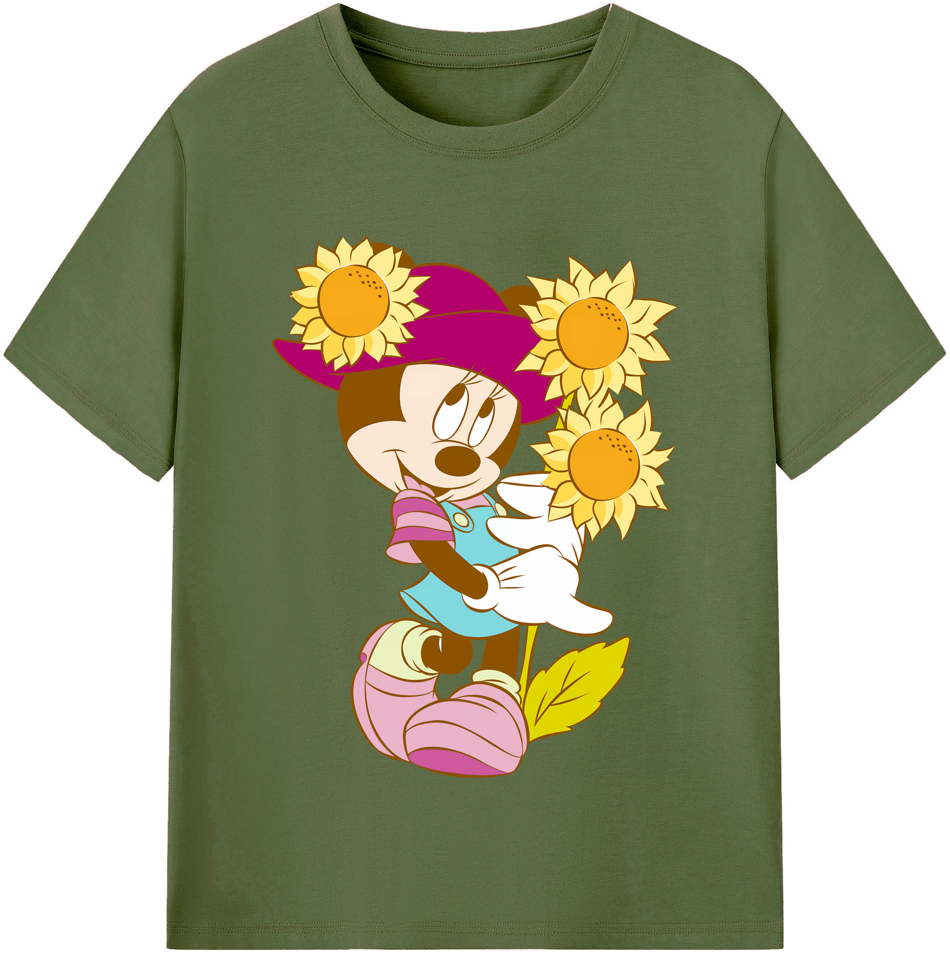 （画像用） ミッキーマウス Mickey Mouse 綿100％半袖Tシャツ（フロントプリント）